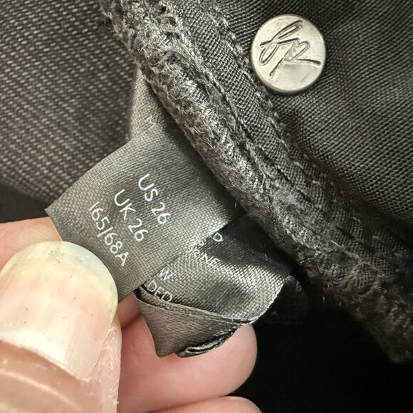 We The Free People Jeans Mid Rise Straight Leg Button Fly Distressed Crop 26 NWT - Picture 13 of 14